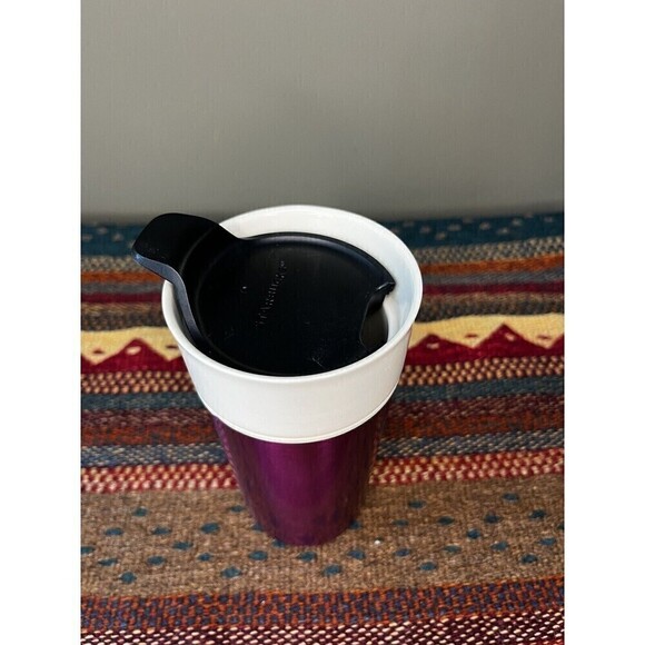 Starbucks Hybrid Pink Berry Ceramic Strainless Steel Tumbler Travel Mug 12oz - Picture 3 of 5